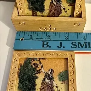 unbranded | Other | Handcrafted Wooden Tea Coasters With Indian Art ...